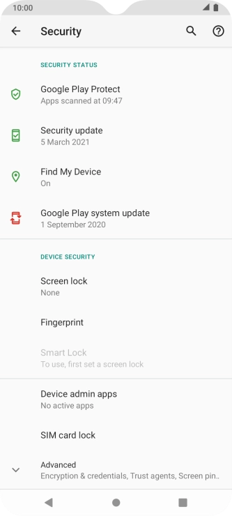 Press the Home key to return to the home screen.