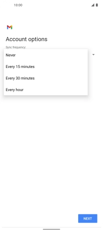 Press the required setting.