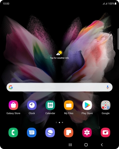 Slide two fingers downwards starting from the top of the screen.