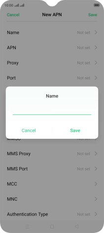Key in O2 UK Internet and press Save.