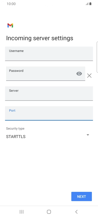 Press the drop down list below 'Security type'. Press the drop down list below 'Security type'.
