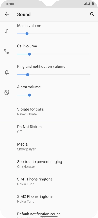 Press ‹SIM› Phone ringtone.