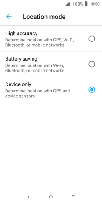If you select High accuracy, your phone can find your exact position using the GPS satellites, the mobile network and nearby WiFi networks. Satellite-based GPS requires a clear view of the sky.