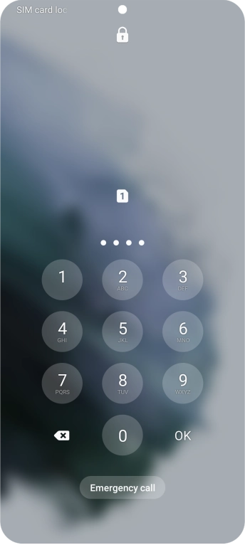 Key in your SIM PIN and press OK. The default SIM PIN is 0000.
