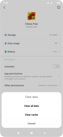 Press Clear cache.