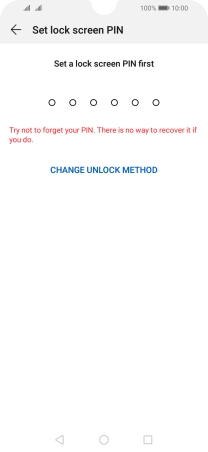 Press CHANGE UNLOCK METHOD.
