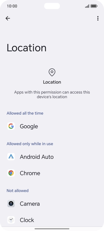 Press the required app.