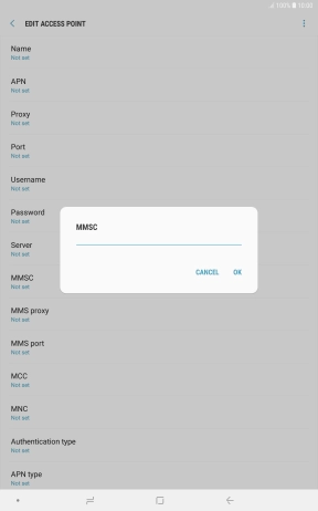 Key in http://mmsc.mms.o2.co.uk:8002 and press OK.