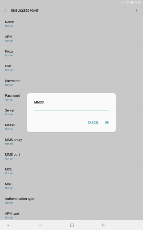 Key in http://mmsc.mms.o2.co.uk:8002 and press OK.