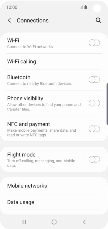 Press Bluetooth.