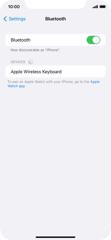Press the required Bluetooth device and follow the instructions on the screen to pair the device with your phone.