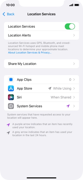 Press the required app. Press the required app.