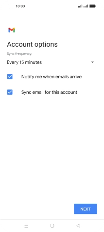 Press the drop down list below 'Sync frequency:'.