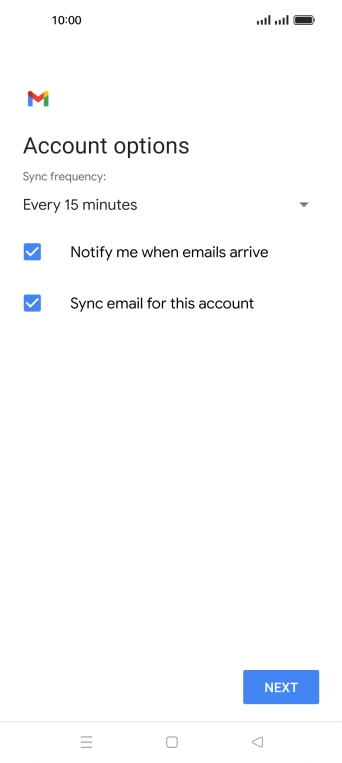 Press the drop down list below 'Sync frequency:'.