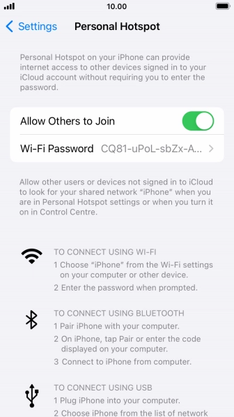 Press the Home key to return to the home screen.