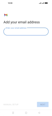 Press the field below 'Enter your email address' and key in your email address.