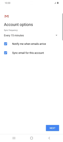 Press the drop down list below 'Sync frequency:'.