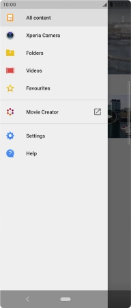 Press All content and go to the required folder.