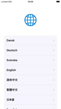 Press the required language.