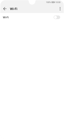 Press the indicator next to 'Wi-Fi' to turn on the function.