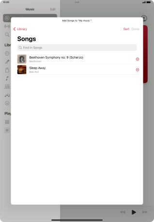 Go to the required category and press the required audio file.
