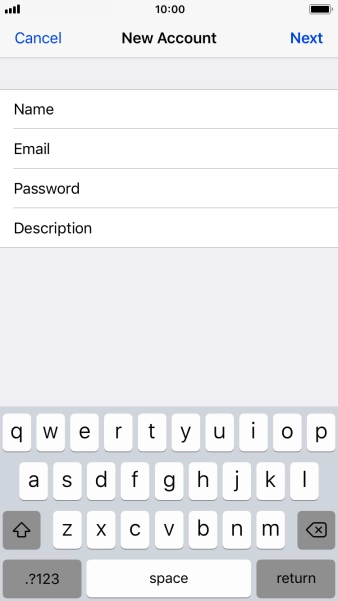 Press Description and key in the required name. Press Description and key in the required name.