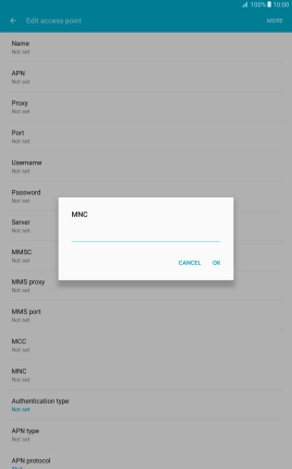 Key in 10 and press OK.