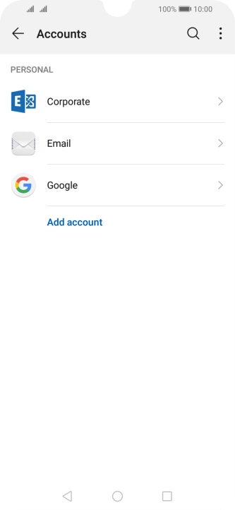 Press the menu icon.
