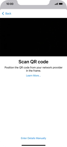 Place the QR code you've received inside the phone camera frame to scan the code.