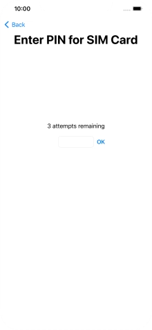 Key in your SIM PIN and press OK. The default SIM PIN is 0000.