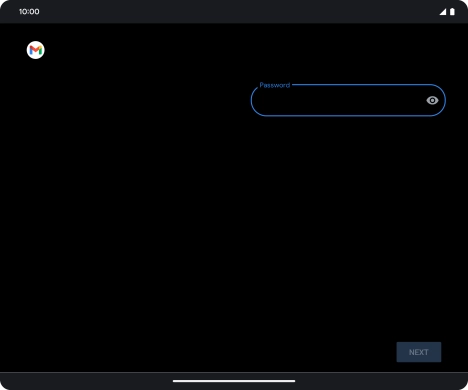 Press the field below 'Password' and key in the password for your email account.