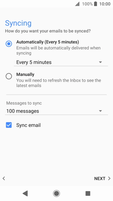 Press the drop down list below 'Automatically (Every 5 minutes)'.