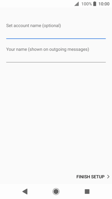 Press the field below 'Set account name (optional)' and key in the required name.