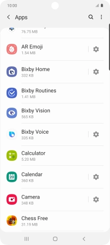 Press the required app.