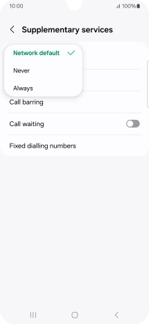 Press Always to turn on caller identification.