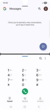 The applications are now shown in split screen view and you can use both applications at the same time.