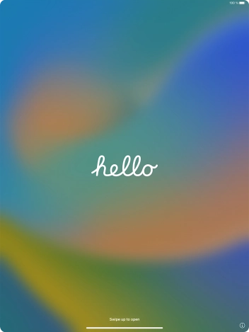 Slide your finger upwards starting from the bottom of the screen.