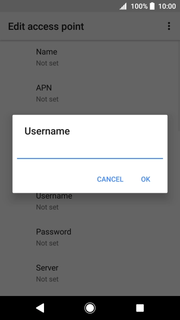 Key in o2wap and press OK.