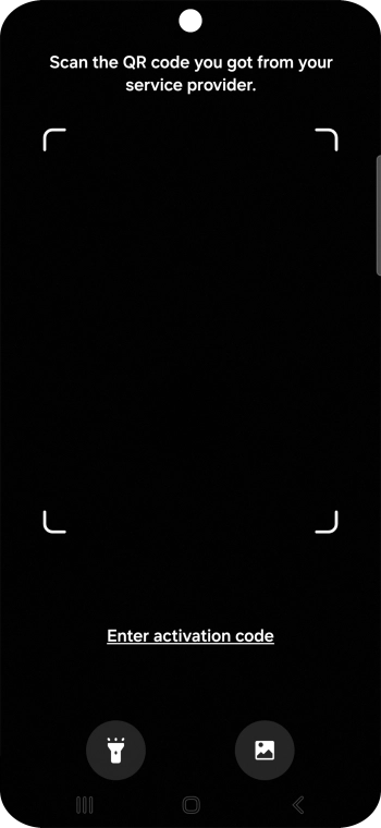 Place the QR code you've received inside the phone camera frame to scan the code.