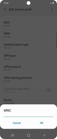 Key in 10 and press OK.