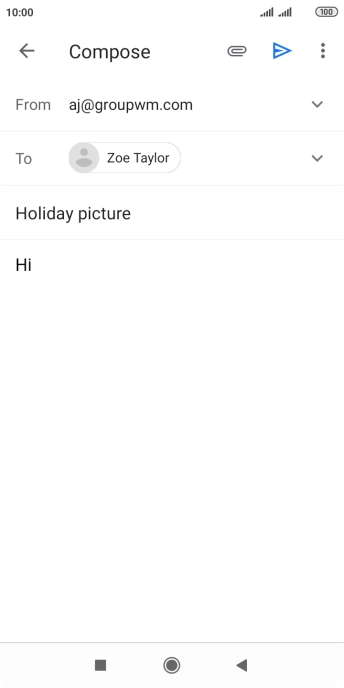 Press the attachment icon.