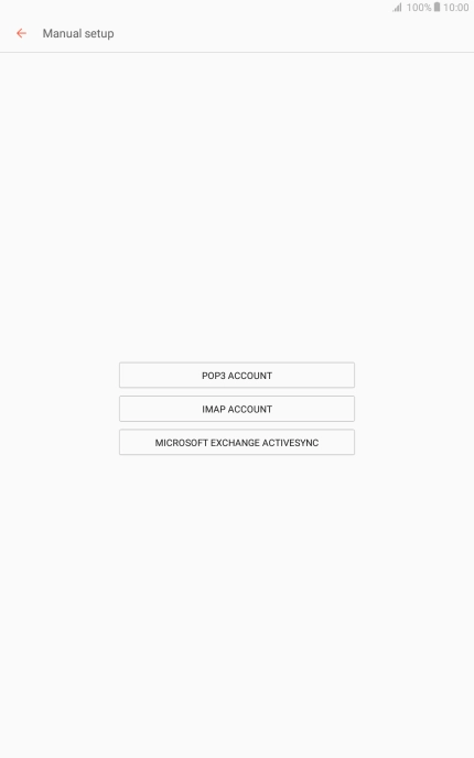 Press IMAP ACCOUNT.