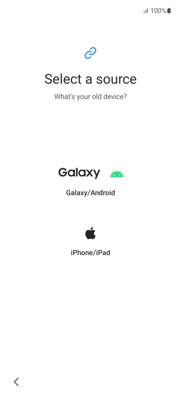 Press the required setting and follow the instructions on the screen to transfer the content from another phone.