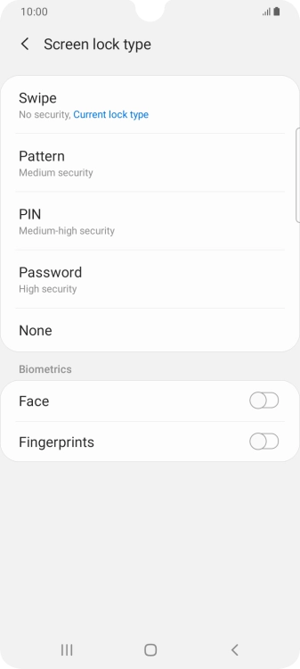 Press Fingerprints.