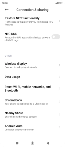 Press Reset Wi-Fi, mobile networks, and Bluetooth.