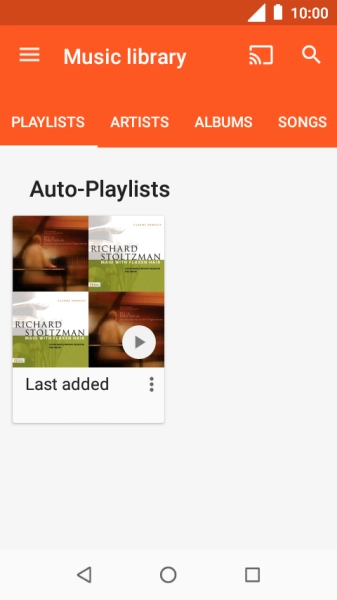 Press the required category and go to the required audio file.