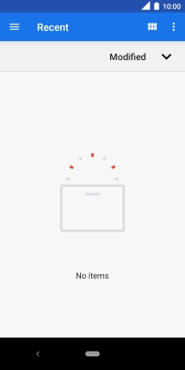 Slide your finger right starting from the left side of the screen and go to the required folder.