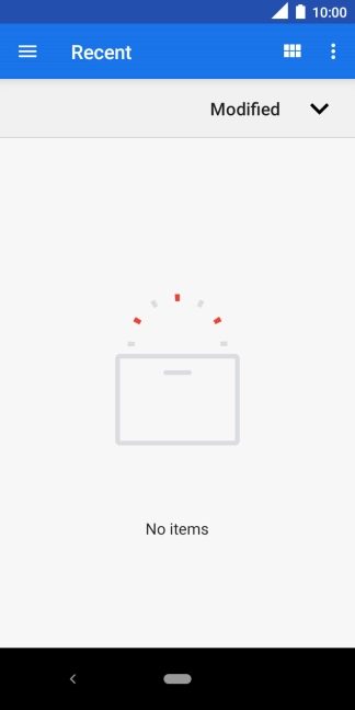 Slide your finger right starting from the left side of the screen and go to the required folder.