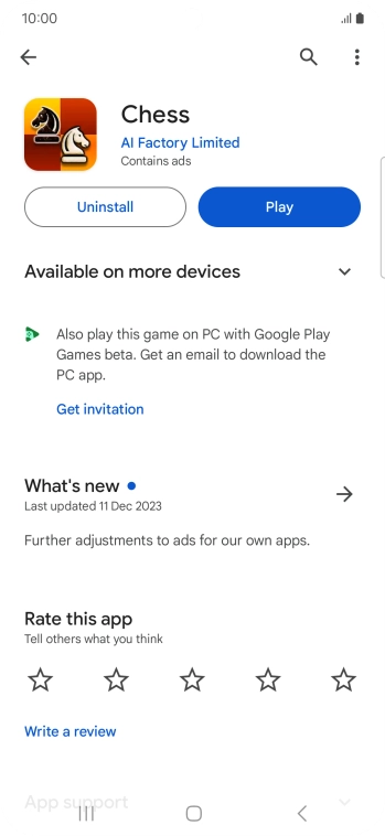 Press Uninstall.