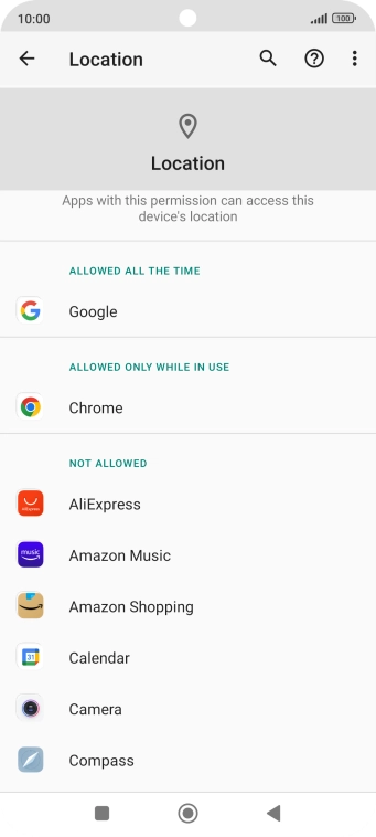 Press the required app. Press the required app.
